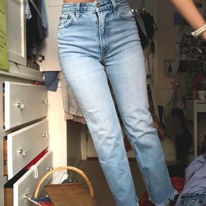 abercrombie ultra high rise straight ankle jeans